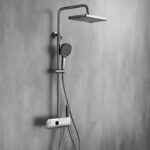 High classic thermostat digital grey shower mixer