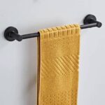 Single Towel Hanger in Black Aluminum