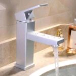 Silver Heavy Gauge Square Basin Mixer - Model BT-BM06