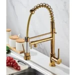 Gold Dual-Function Chain Handle Sink Mixer