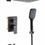 Matte Black Concealed Designers Shower Mixer