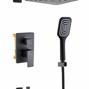 Matte Black Concealed Designers Shower Mixer