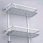 Two-Tier Aluminum Bathroom Shelf