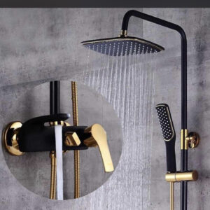 Black and Gold Heavy Gauge Shower - Model BS-SS12