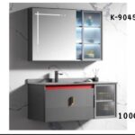 WK9045 100cm Floor-Mount Vanity Cabinet Basin with Smart LED Mirror