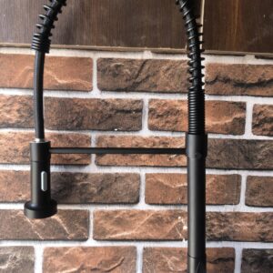 Matte Black Chain Handle Sink Tap
