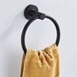 Black Hand Towel Ring Holder