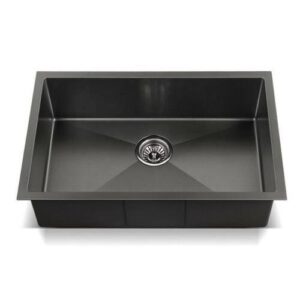 Matte Black Almond-Shaped Kitchen Sink