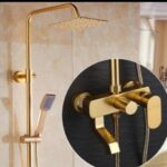 Brimix Gold Finish Shower Mixer