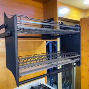 Grey Pulldown Plate Rack