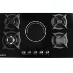 4-Burner Built-In Cooker with Hot Plate