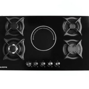 4-Burner Built-In Cooker with Hot Plate