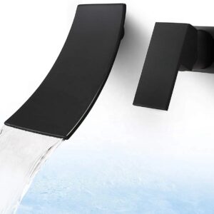 Matte Black Waterfall Concealed Basin Mixer