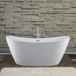 1700mm Curved-In White Luxury Freestanding Bathtub