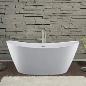 1700mm Curved-In White Luxury Freestanding Bathtub