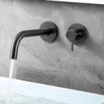 Matte Black Curved Concealed Basin Mixer