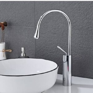 Modern Stainless Steel 360-Degree Rotation High Base Basin/Sink Mixer