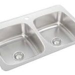 Triple Basin Double Bowl Kitchen Sink - Model KS-SS10