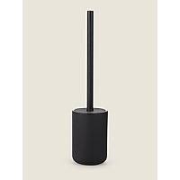 Compact Matte Black Wall-Mounted Toilet Brush